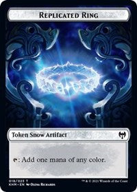 Replicated Ring // Thopter Double-Sided Token [Kaldheim Commander Tokens] Magic: The Gathering
