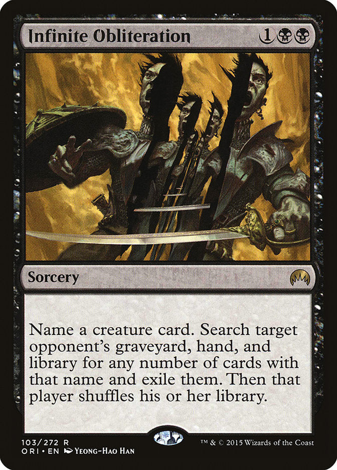 Infinite Obliteration [Magic Origins] Magic: The Gathering