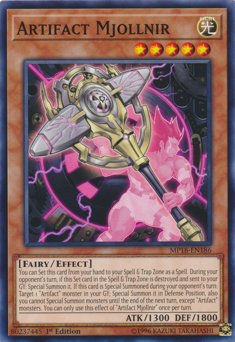 Artifact Mjollnir [MP18-EN186] Common Yu-Gi-Oh!