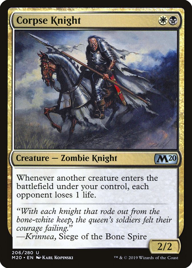 Corpse Knight [Core Set 2020] Magic: The Gathering