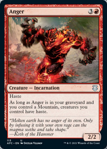 Anger [Dungeons & Dragons: Adventures in the Forgotten Realms Commander] Magic: The Gathering
