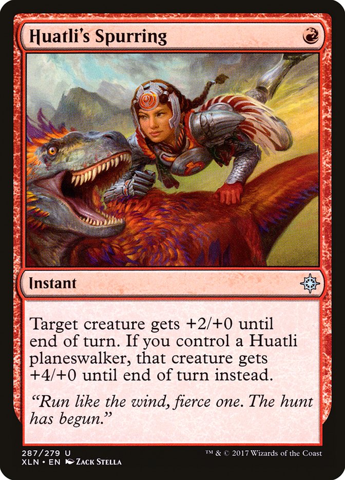 Huatli's Spurring [Ixalan] Magic: The Gathering