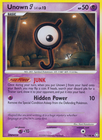 Unown J (76/146) [Diamond & Pearl: Legends Awakened] Pokémon