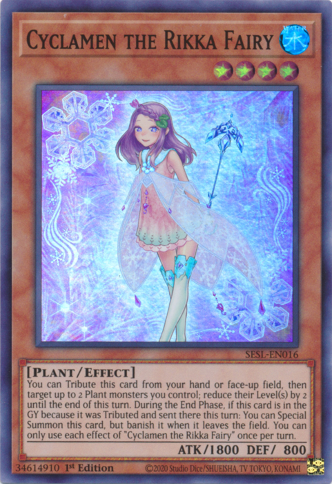 Cyclamen the Rikka Fairy [SESL-EN016] Super Rare Yu-Gi-Oh!