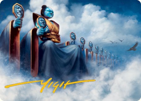 Myojin of Cryptic Dreams Art Card (Gold-Stamped Signature) [Kamigawa: Neon Dynasty Art Series] Magic: The Gathering