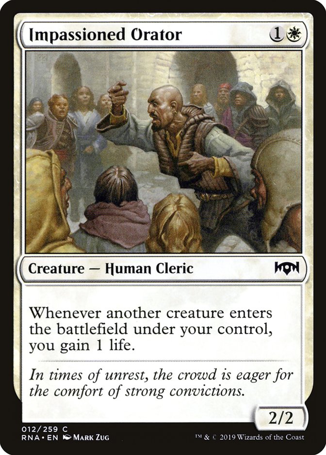 Impassioned Orator [Ravnica Allegiance] Magic: The Gathering