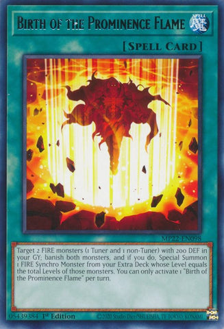 Birth of the Prominence Flame [MP22-EN098] Rare Yu-Gi-Oh!