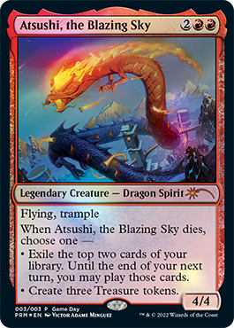 Atsushi, the Blazing Sky [Game Day 2022] Magic: The Gathering