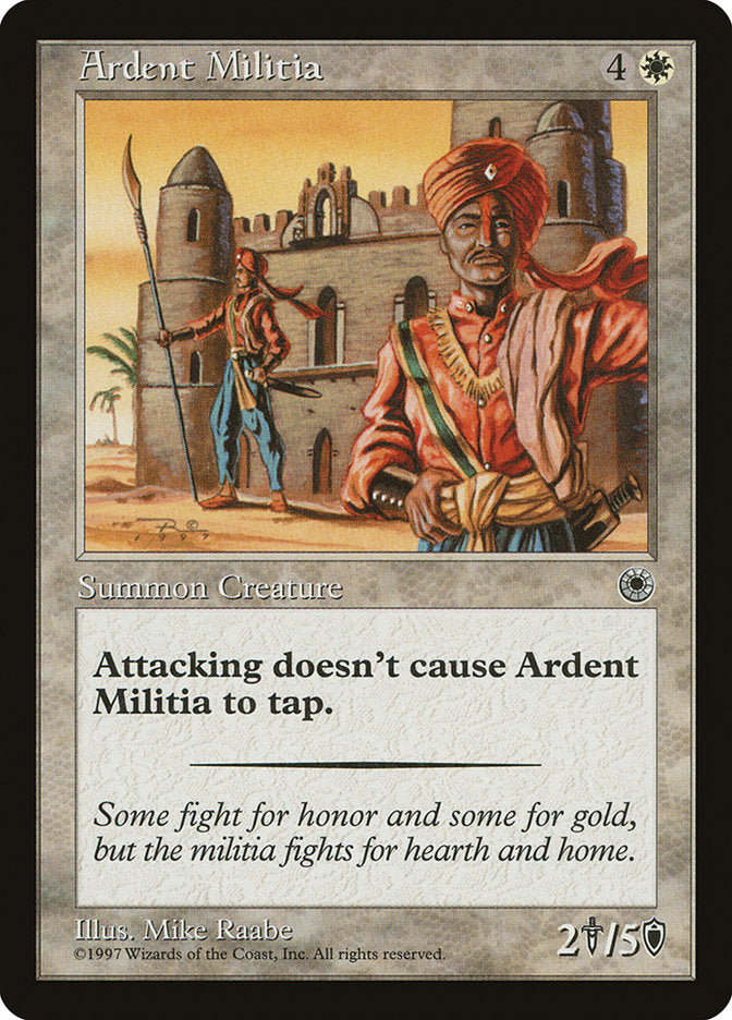 Ardent Militia [Portal] Magic: The Gathering