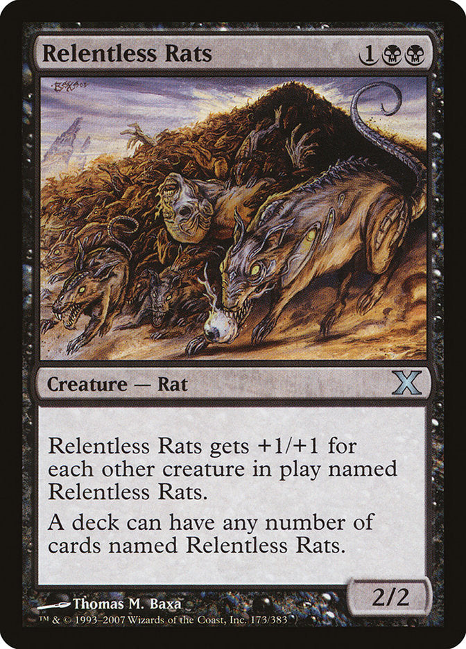 Relentless Rats [Tenth Edition] Magic: The Gathering