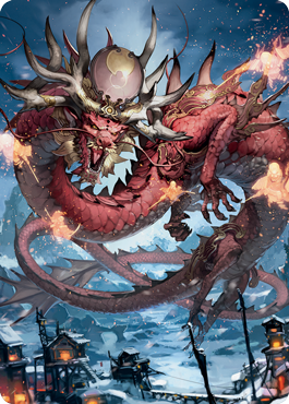 Atsushi, the Blazing Sky 2 Art Card [Kamigawa: Neon Dynasty Art Series] Magic: The Gathering