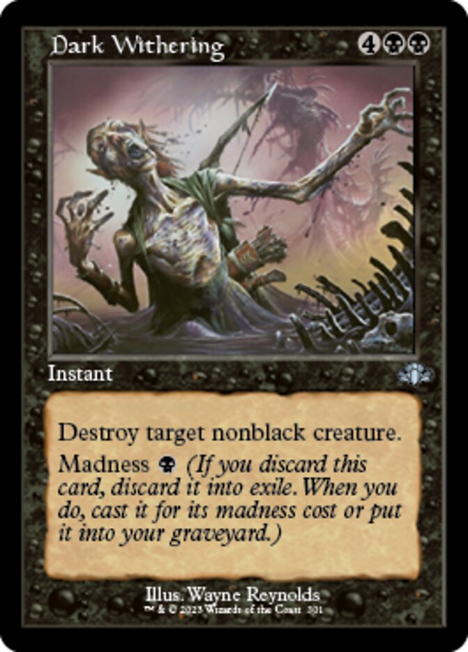 Dark Withering (Retro) [Dominaria Remastered] Magic: The Gathering