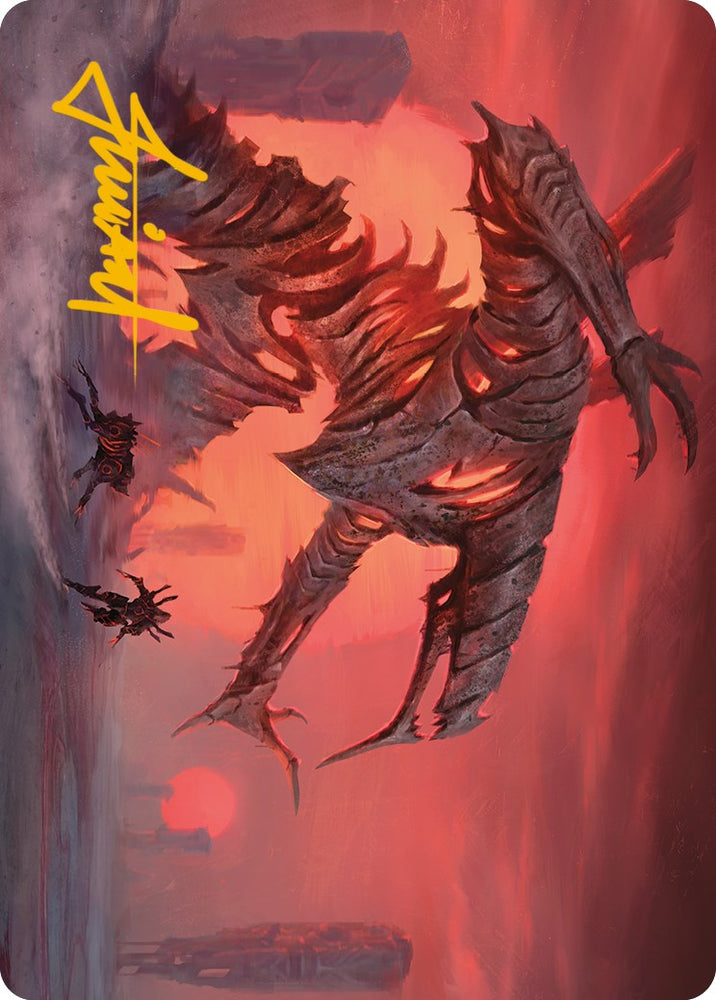 Red Sun's Zenith Art Card (Gold-Stamped Signature) [Phyrexia: All Will Be One Art Series] Magic: The Gathering