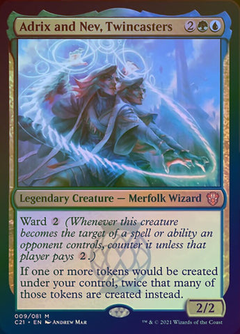 Adrix and Nev, Twincasters (Display Commander) [Commander 2021] Magic: The Gathering
