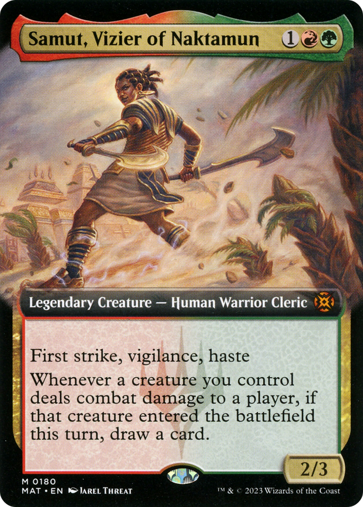 Samut, Vizier of Naktamun (Extended Art) [March of the Machine: The Aftermath] Magic: The Gathering