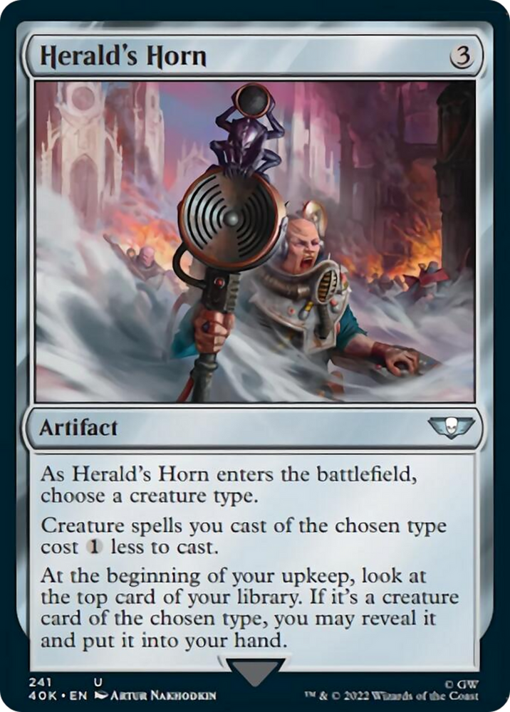 Herald's Horn (Surge Foil) [Warhammer 40,000] Magic: The Gathering