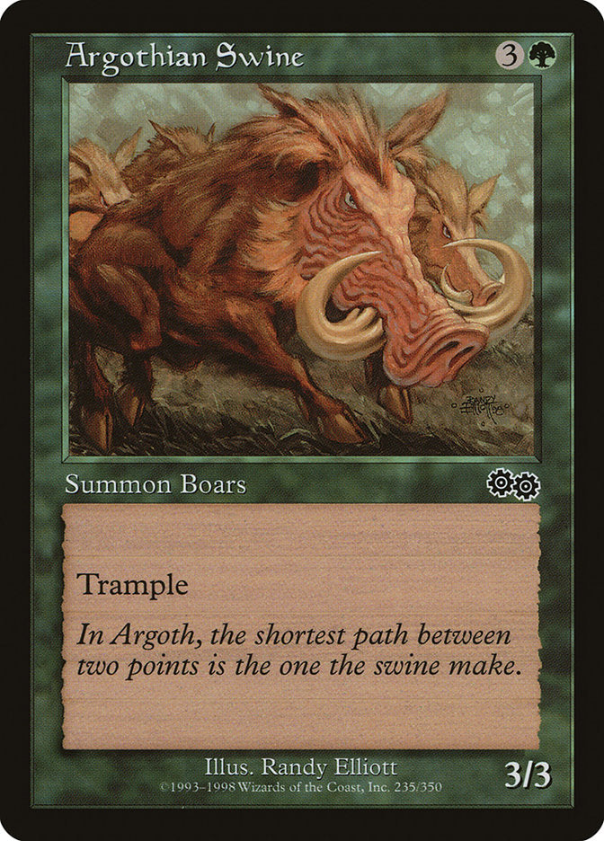 Argothian Swine [Urza's Saga] Magic: The Gathering
