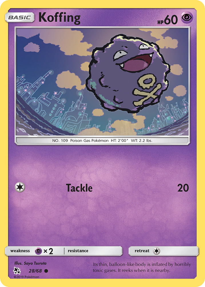 Koffing (28/68) [Sun & Moon: Hidden Fates] Pokémon