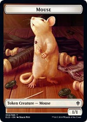 Mouse // Food (15) Double-Sided Token [Throne of Eldraine Tokens] Magic: The Gathering