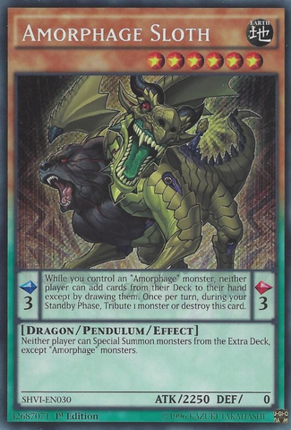 Amorphage Sloth [SHVI-EN030] Secret Rare Yu-Gi-Oh!