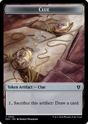 Clue // Food Double-Sided Token [Murders at Karlov Manor Commander Tokens] Magic: The Gathering