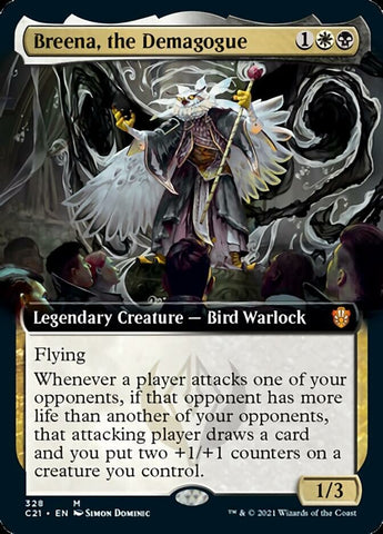 Breena, the Demagogue (Extended Art) [Commander 2021] Magic: The Gathering