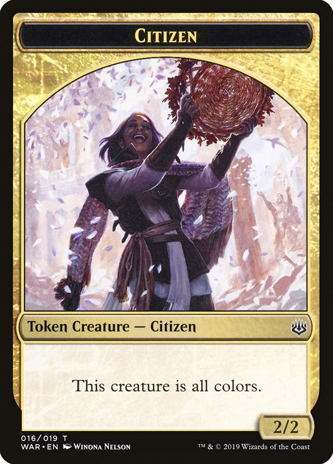 Citizen Token [War of the Spark Tokens] Magic: The Gathering