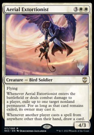 Aerial Extortionist (Promo Pack) [Streets of New Capenna Commander Promos] Magic: The Gathering