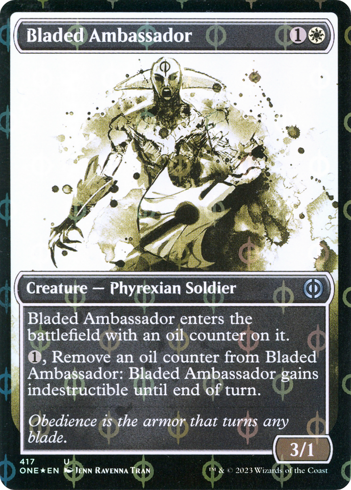 Bladed Ambassador (Showcase Ichor Step-and-Compleat Foil) [Phyrexia: All Will Be One] Magic: The Gathering