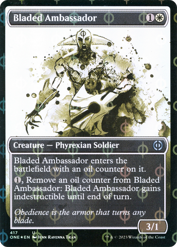 Bladed Ambassador (Showcase Ichor Step-and-Compleat Foil) [Phyrexia: All Will Be One] Magic: The Gathering