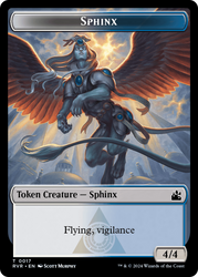 Elf Knight // Sphinx Double-Sided Token [Ravnica Remastered Tokens] Magic: The Gathering
