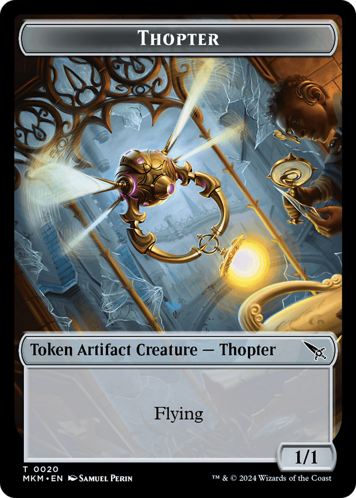 Thopter // Treasure Double-Sided Token [Murders at Karlov Manor Commander Tokens] Magic: The Gathering