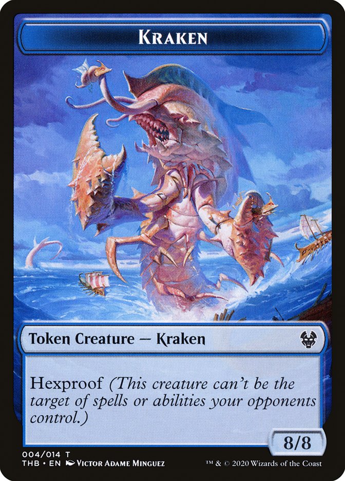 Human Soldier // Kraken Double-Sided Token [Theros Beyond Death Tokens] Magic: The Gathering