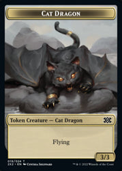 Cat Dragon // Spirit (008) Double-Sided Token [Double Masters 2022 Tokens] Magic: The Gathering