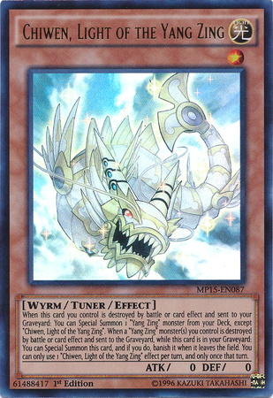 Chiwen, Light of the Yang Zing [MP15-EN087] Ultra Rare Yu-Gi-Oh!