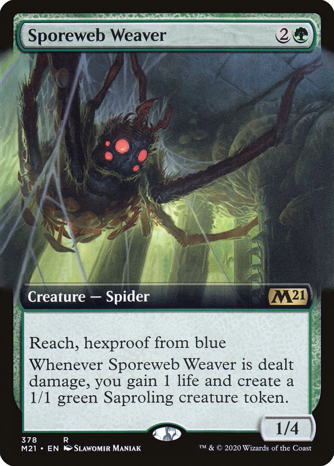 Sporeweb Weaver (Extended Art) [Core Set 2021] Magic: The Gathering