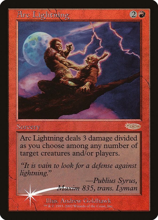 Arc Lightning [Arena League 2002] Magic: The Gathering
