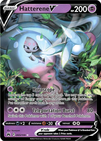 Hatterene V (065/159) [Sword & Shield: Crown Zenith] Pokémon