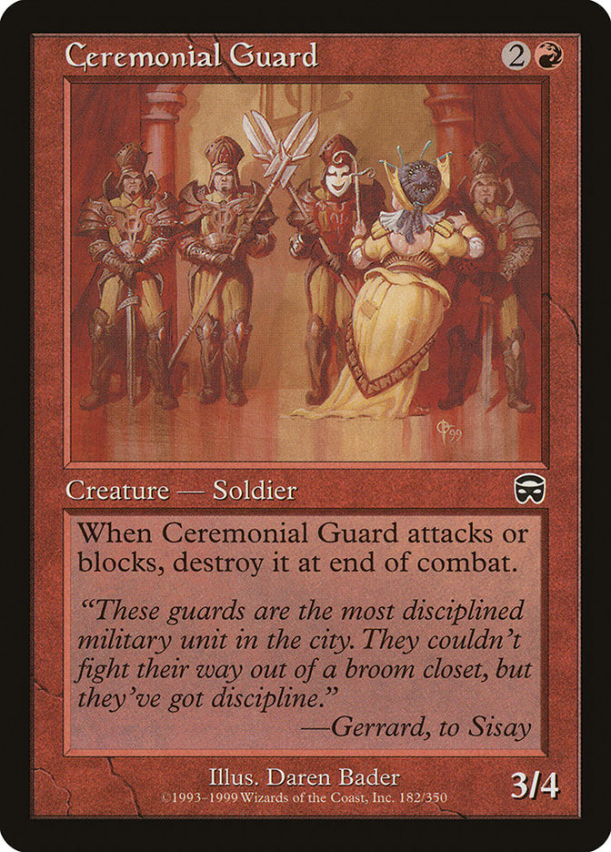 Ceremonial Guard [Mercadian Masques] Magic: The Gathering