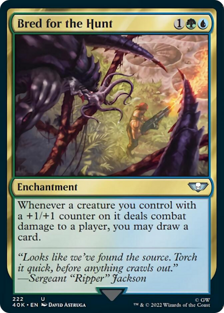 Bred for the Hunt (Surge Foil) [Warhammer 40,000] Magic: The Gathering