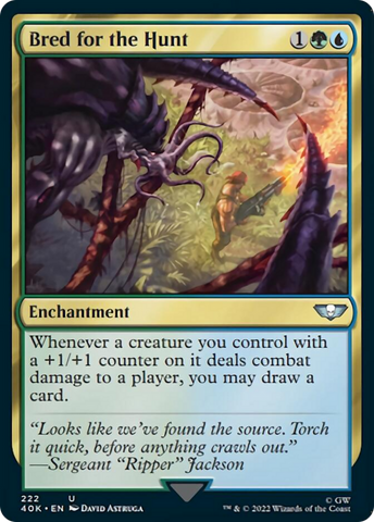 Bred for the Hunt (Surge Foil) [Warhammer 40,000] Magic: The Gathering
