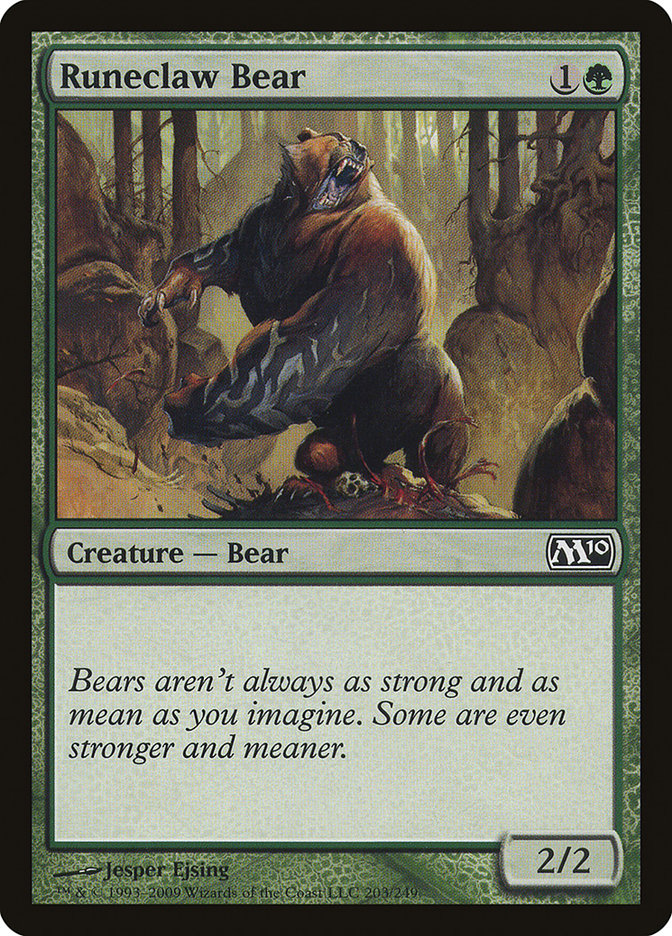 Runeclaw Bear [Magic 2010] Magic: The Gathering