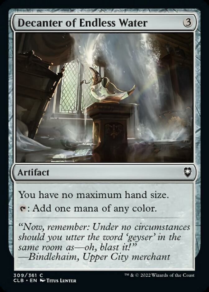 Decanter of Endless Water [Commander Legends: Battle for Baldur's Gate] Magic: The Gathering
