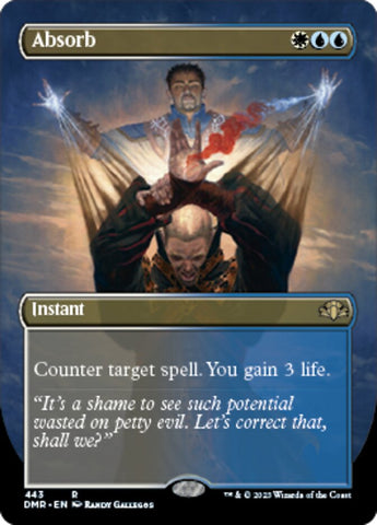 Absorb (Borderless Alternate Art) [Dominaria Remastered] Magic: The Gathering