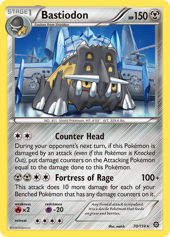 Bastiodon (70/114) [XY: Steam Siege] Pokémon