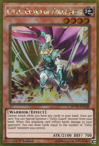 Celtic Guard of Noble Arms [MVP1-ENG48] Gold Rare Yu-Gi-Oh!