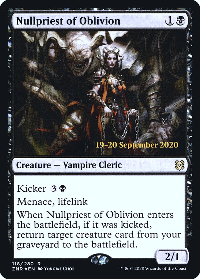 Nullpriest of Oblivion [Zendikar Rising Prerelease Promos] Magic: The Gathering