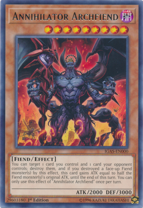 Annihilator Archfiend [IGAS-EN000] Rare Yu-Gi-Oh!