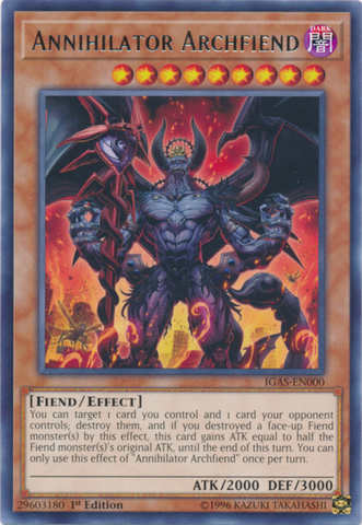 Annihilator Archfiend [IGAS-EN000] Rare Yu-Gi-Oh!