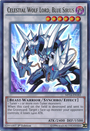 Celestial Wolf Lord, Blue Sirius [MP14-EN183] Ultra Rare Yu-Gi-Oh!